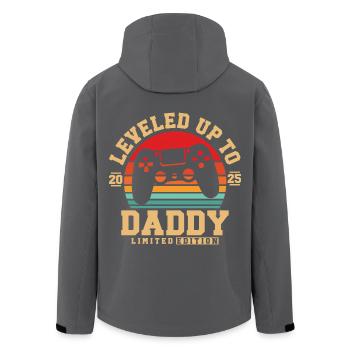 Promoted to dad in 2025 - Men’s Recycled Softshell Jacket by Stanley/Stella - black - Back - AI Model Male 185 light (185cm)