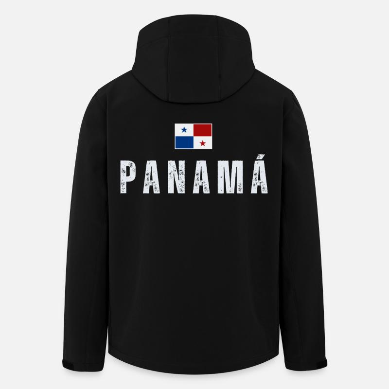 Panama Flag, I Love Panama - Men’s Recycled Softshell Jacket by Stanley/Stella - black
