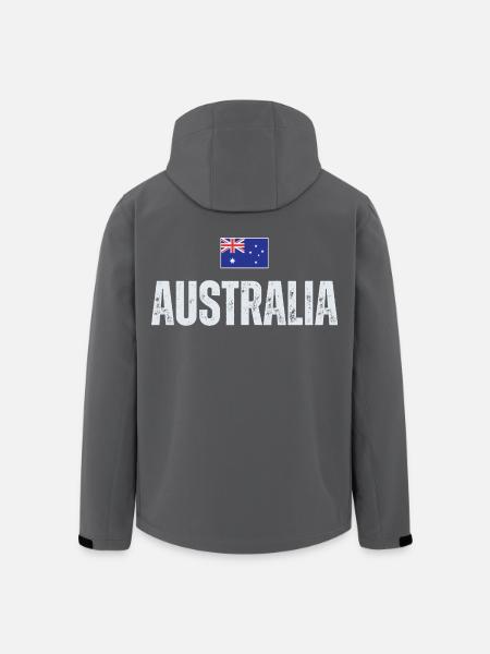 Flag Australia, I love Australia - Men’s Recycled Softshell Jacket by Stanley/Stella - black