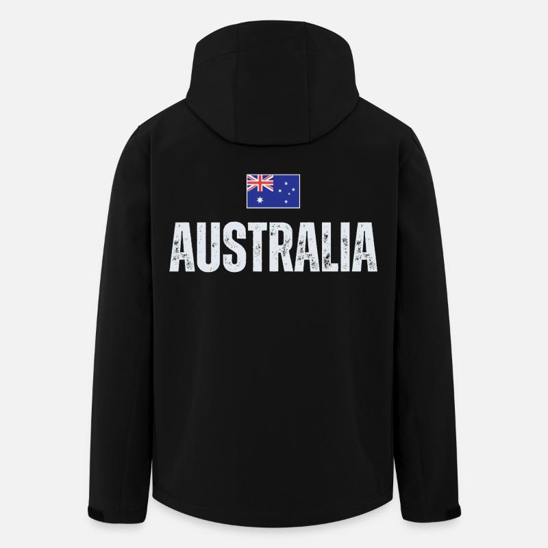 Flagge Australien, ich liebe Australien - Recycelte Männer Softshell-Jacke von Stanley/Stella - Schwarz