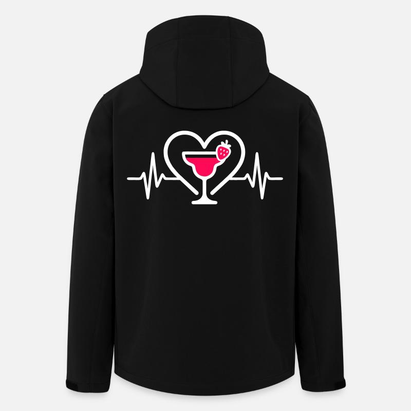 Daiquiri Herz-Erdbeer-Cocktail - Recycelte Männer Softshell-Jacke von Stanley/Stella - Schwarz