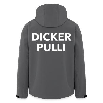 Thick Sweater Contrast Typo - Men’s Recycled Softshell Jacket by Stanley/Stella - black - Back - AI Model Male 185 light (185cm)