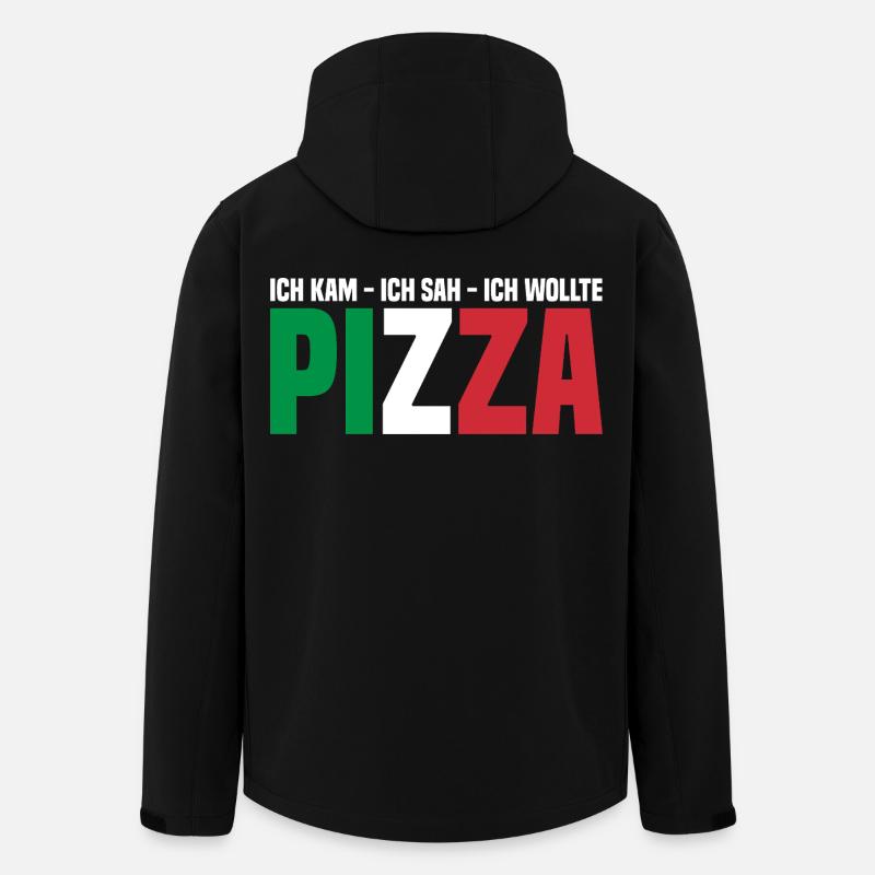 Manger de la pizza - Veste softshell homme en polyester recyclé Stanley/Stella - noir