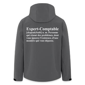 Expert-Comptable Définition - Veste softshell homme en polyester recyclé Stanley/Stella - noir - Dos - AI Model Male 185 light (185cm)