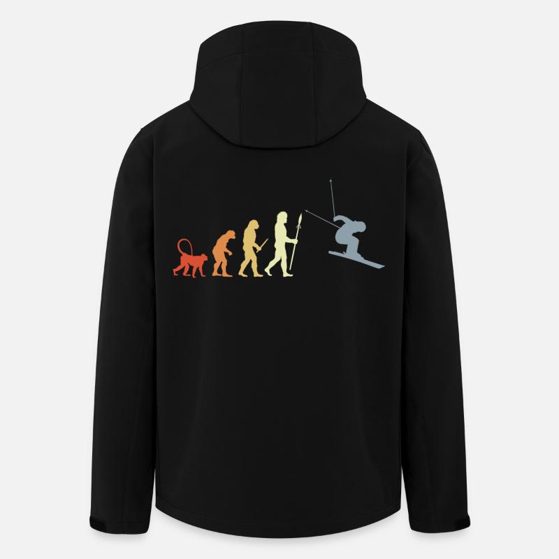 Développement d’un skieur - Veste softshell homme en polyester recyclé Stanley/Stella - noir