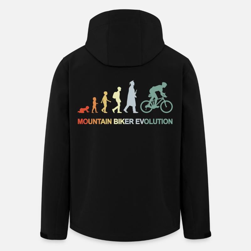 Mountain Biker Evolution - Men’s Recycled Softshell Jacket by Stanley/Stella - black