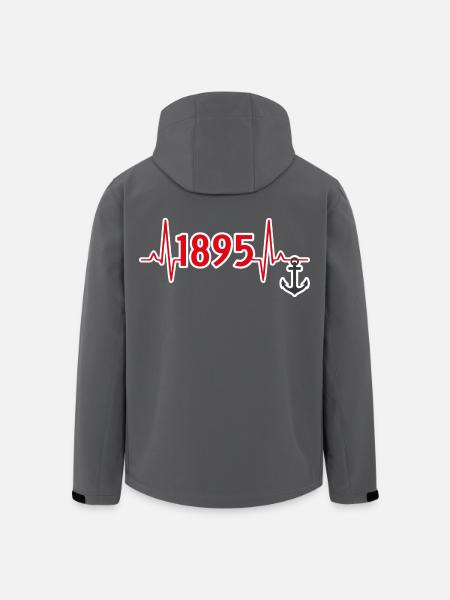 1895 mit Anker - Recycelte Männer Softshell-Jacke von Stanley/Stella - Schwarz