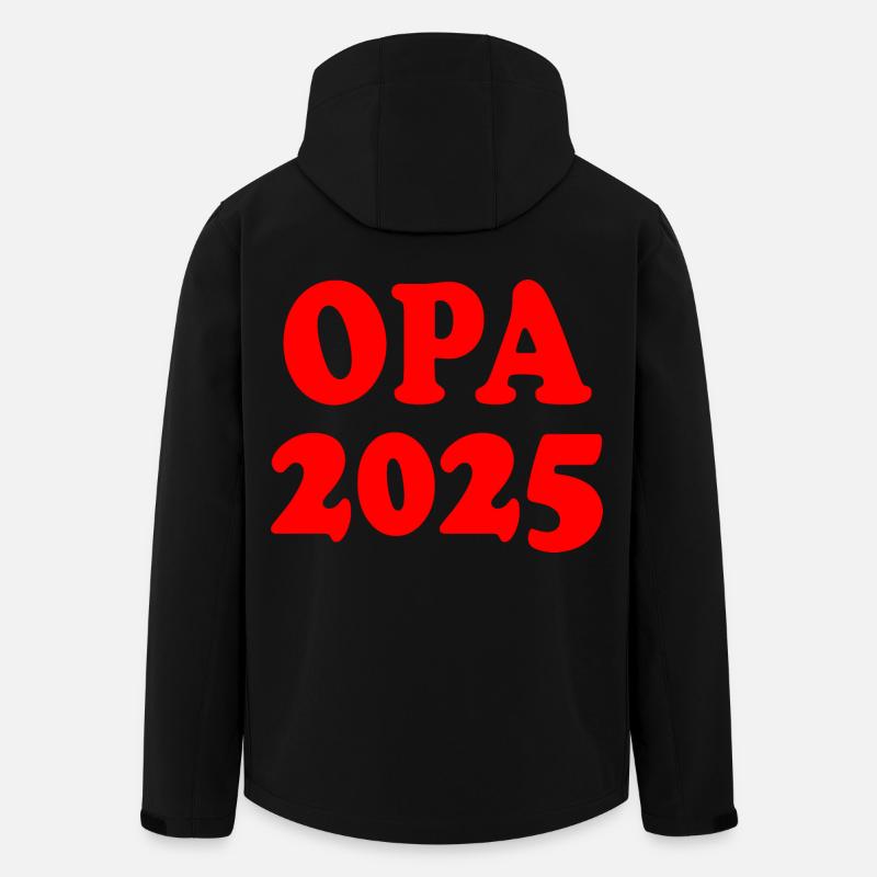 Opa 2025 - Recycelte Männer Softshell-Jacke von Stanley/Stella - Schwarz