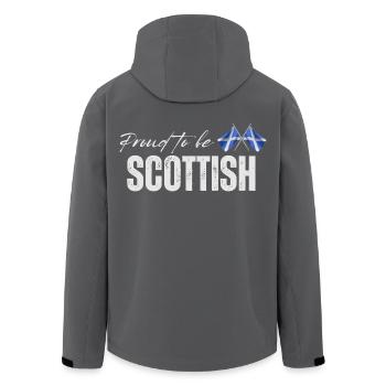 Stolzer Schotte, ich liebe Schottland - Recycelte Männer Softshell-Jacke von Stanley/Stella - Anthrazit - Hinten - AI Model Male 185 light (185cm)