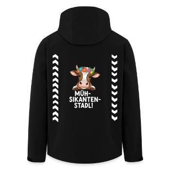 Müh-Sikanten-Stadl - Veste softshell homme en polyester recyclé Stanley/Stella - noir - Dos - AI Model Male 185 light (185cm)