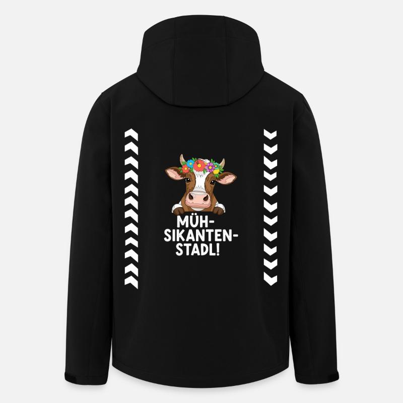 Müh-Sikanten-Stadl - Recycelte Männer Softshell-Jacke von Stanley/Stella - Schwarz