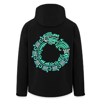 Inka Maya kalender aztec - Recycelte Männer Softshell-Jacke von Stanley/Stella - Schwarz - Hinten - AI Model Male 185 light (185cm)