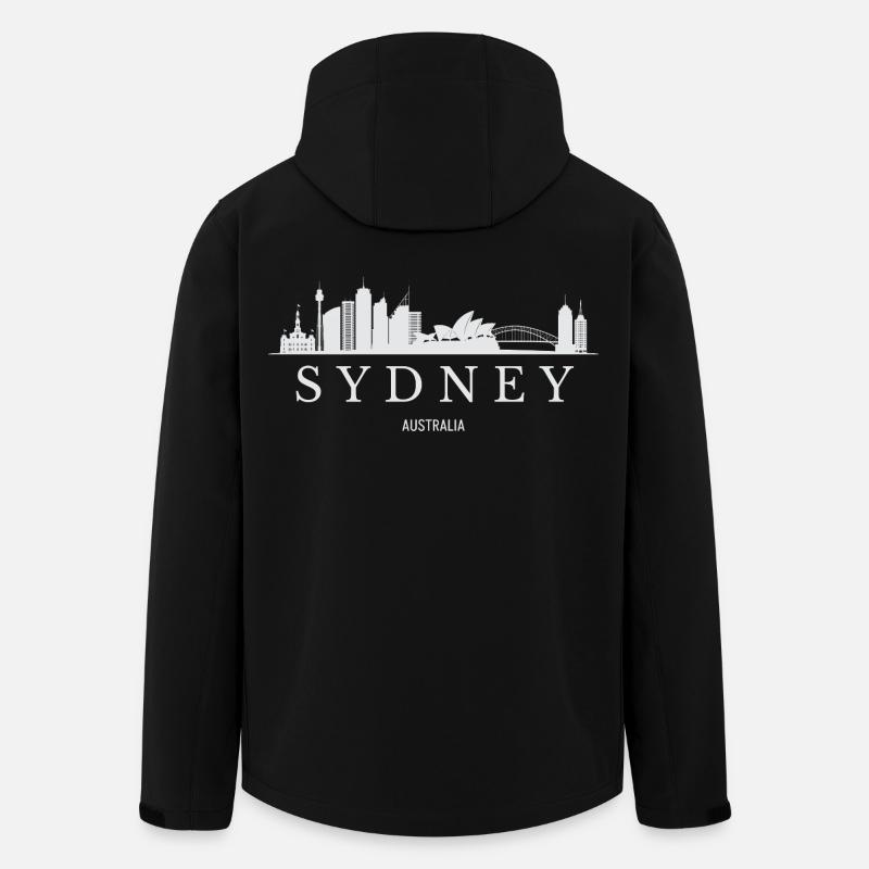 Sydney Skyline, Sydney Australie - Veste softshell homme en polyester recyclé Stanley/Stella - noir