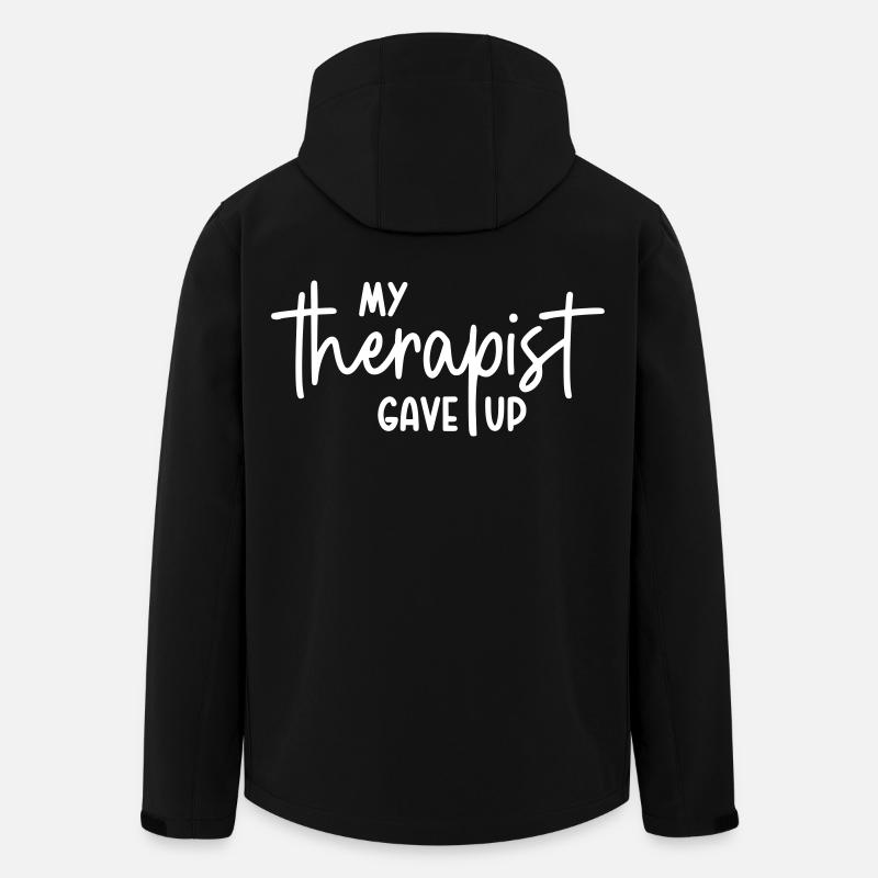 My therapist gave up - Recycelte Männer Softshell-Jacke von Stanley/Stella - Schwarz