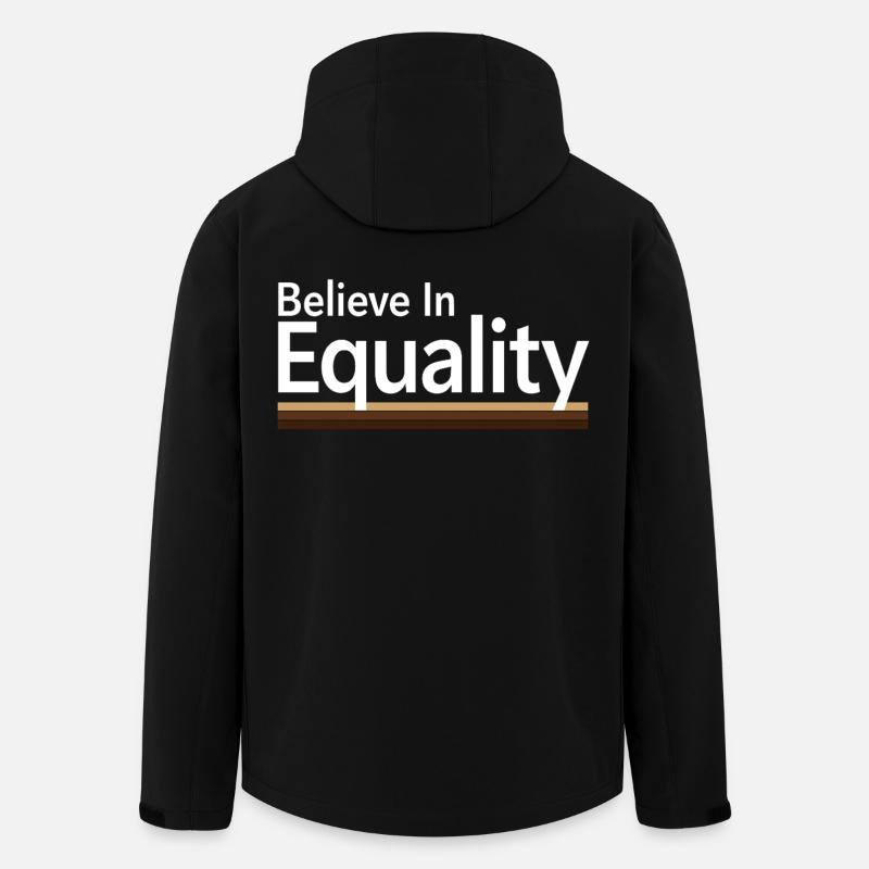 Believe In Equality Statement Gleichberechtigung - Men’s Recycled Softshell Jacket by Stanley/Stella - black