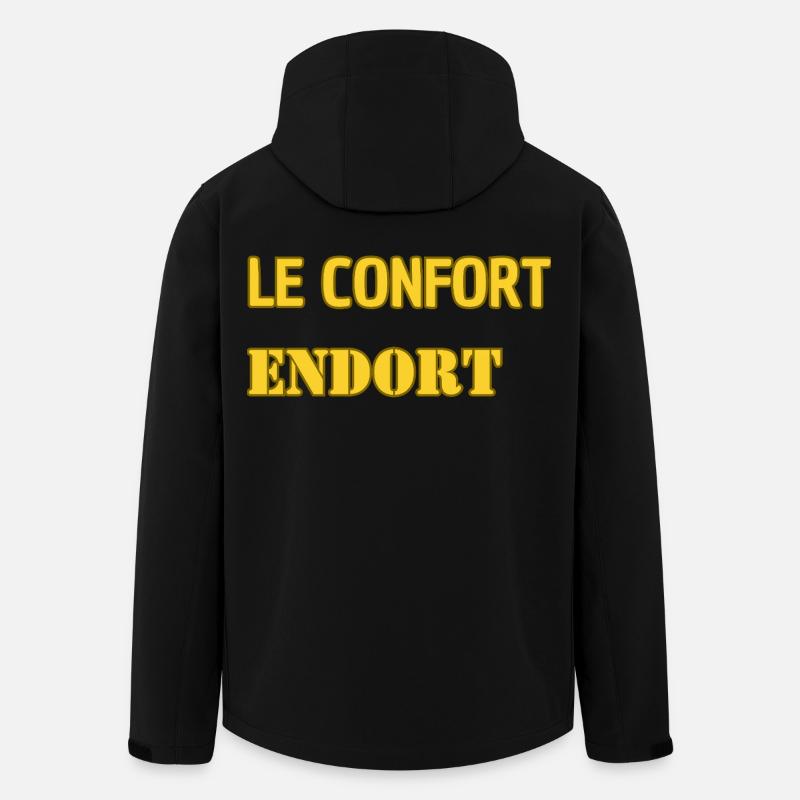 Le confort endort. - Veste softshell homme en polyester recyclé Stanley/Stella - noir