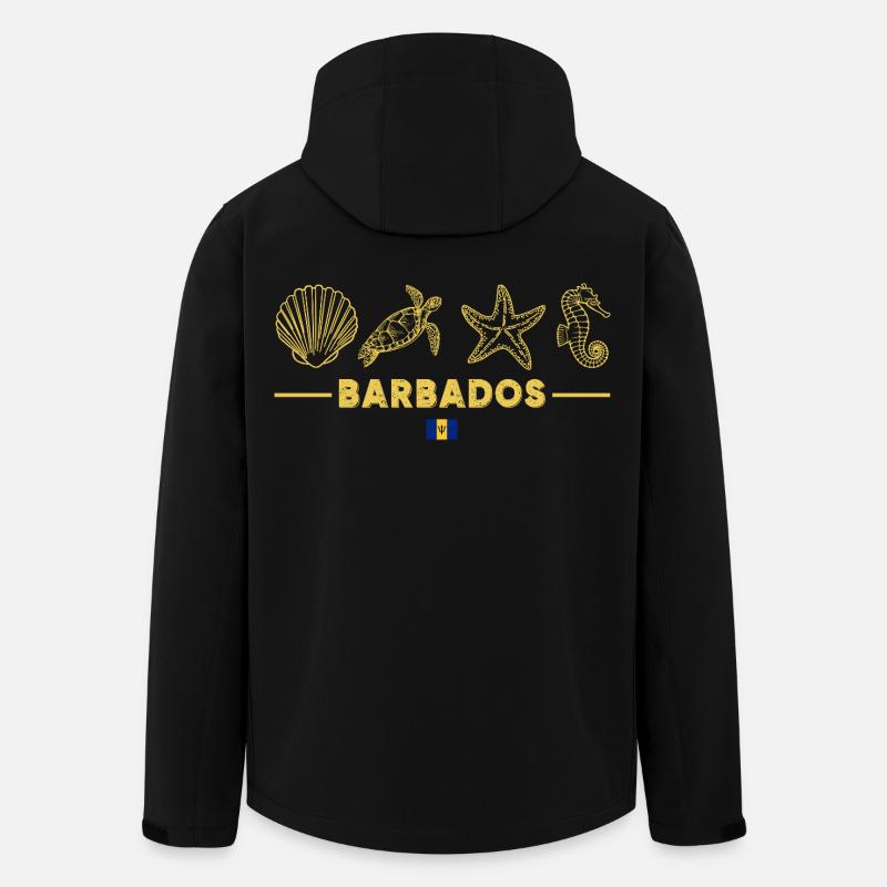 Barbados Strandmotive Gold - Recycelte Männer Softshell-Jacke von Stanley/Stella - Schwarz