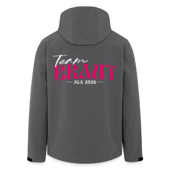 Hen Party 2026 Team Bride Bachelor Party Women - Men’s Recycled Softshell Jacket by Stanley/Stella - black - Back - AI Model Male 185 light (185cm)