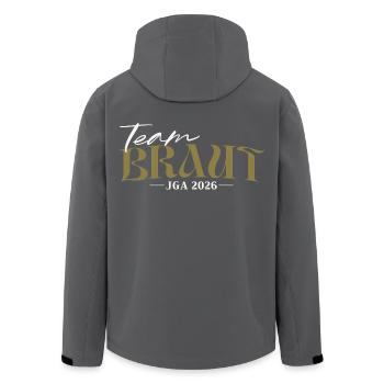 Fête de jeune fille 2026 Équipe Mariée Enterrement de vie de garçon femmes - Veste softshell homme en polyester recyclé Stanley/Stella - noir - Dos - AI Model Male 185 light (185cm)