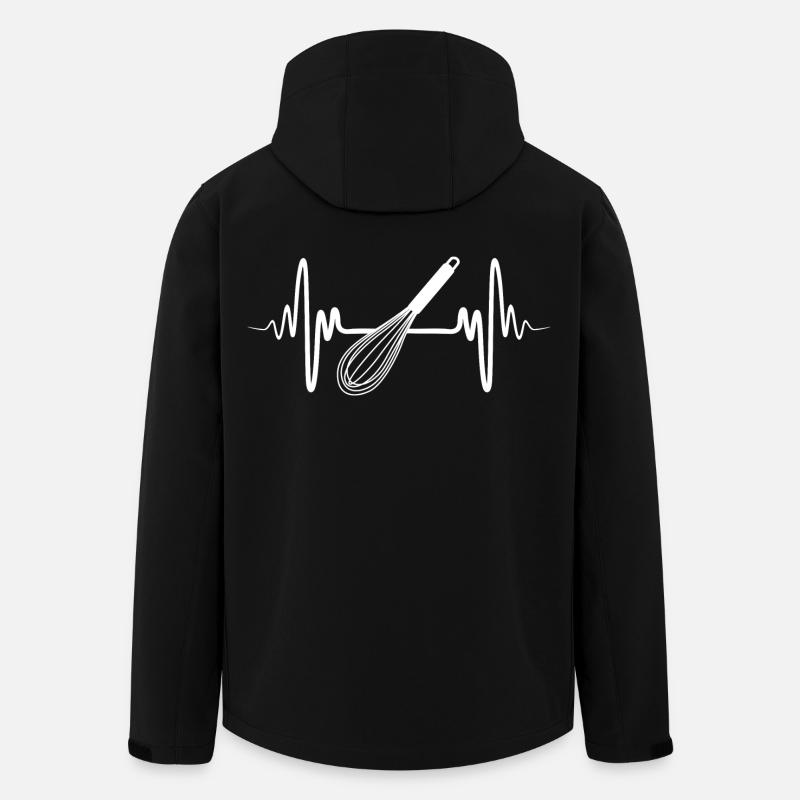 Dessin de mélangeur à main - Veste softshell homme en polyester recyclé Stanley/Stella - noir