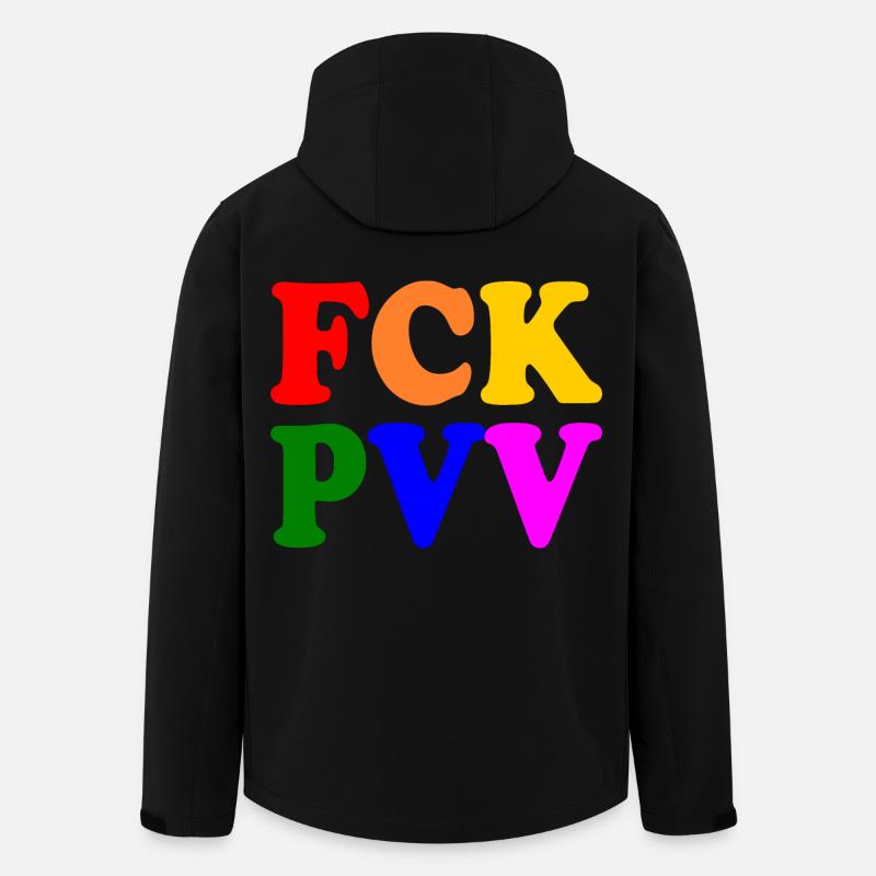 Fck pvv - Recycelte Männer Softshell-Jacke von Stanley/Stella - Schwarz