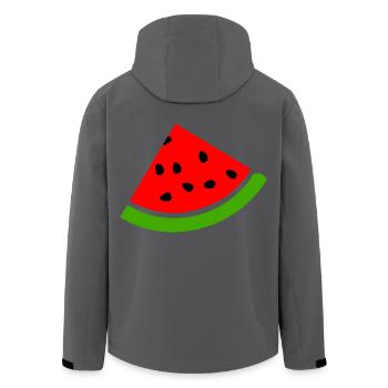Wassermelone Melone - Recycelte Männer Softshell-Jacke von Stanley/Stella - Schwarz - Hinten - AI Model Male 185 light (185cm)