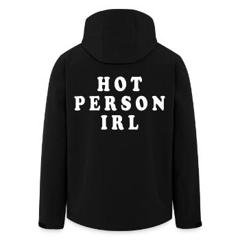 Hot person irl - Men’s Recycled Softshell Jacket by Stanley/Stella - black - Back - AI Model Male 185 light (185cm)
