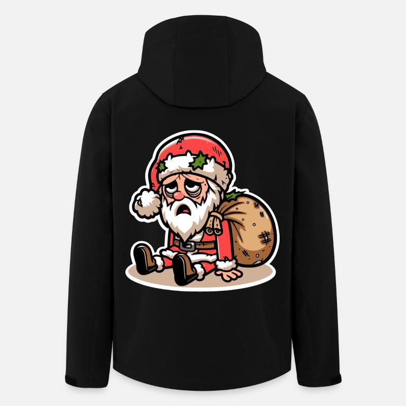 Funny Tired Santa Claus - Men’s Recycled Softshell Jacket by Stanley/Stella - black