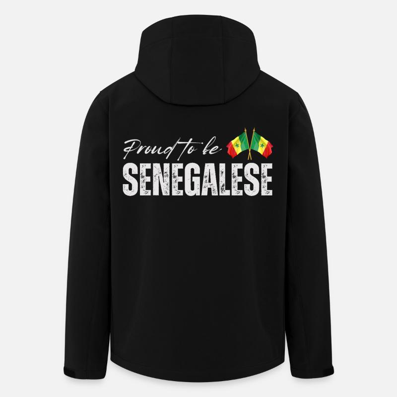 Senegalese pride, made in Senegal - Men’s Recycled Softshell Jacket by Stanley/Stella - black