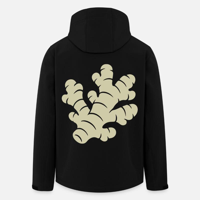 Ingwer Design – Frisch & Gesund - Recycelte Männer Softshell-Jacke von Stanley/Stella - Schwarz