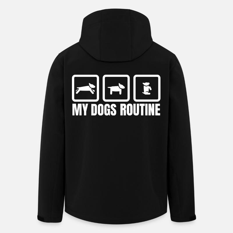 My Dogs Routine - Men’s Recycled Softshell Jacket by Stanley/Stella - black
