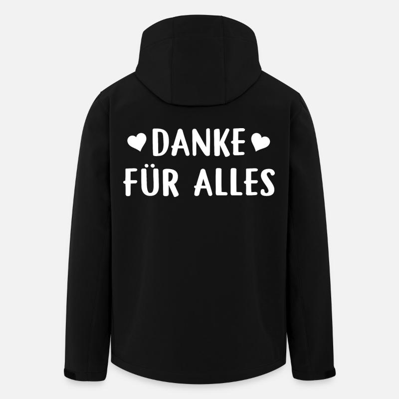 Danke für alles - Recycelte Männer Softshell-Jacke von Stanley/Stella - Schwarz