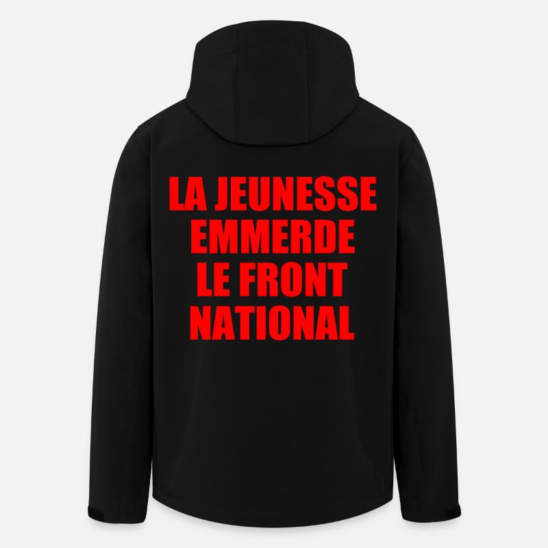 Scheiß auf den Front National - Recycelte Männer Softshell-Jacke von Stanley/Stella - Schwarz