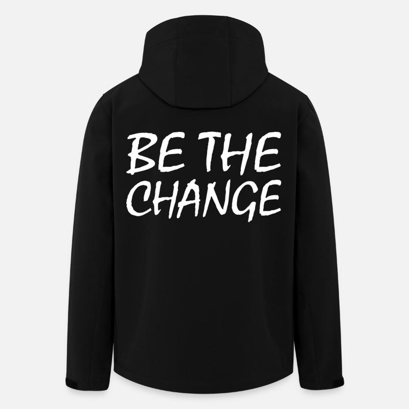 be the change - Men’s Recycled Softshell Jacket by Stanley/Stella - black