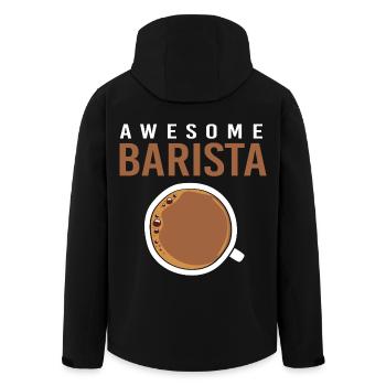 Espresso Café Caféine Barista - Veste softshell homme en polyester recyclé Stanley/Stella - noir - Dos - AI Model Male 185 light (185cm)