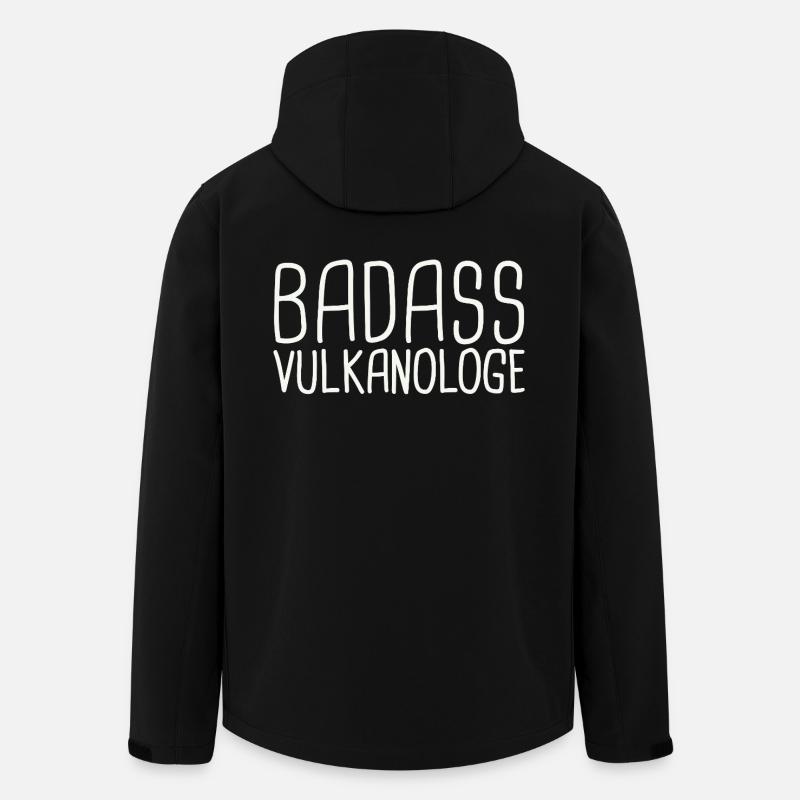 Volcanologue Badass Volcanologie - Veste softshell homme en polyester recyclé Stanley/Stella - noir