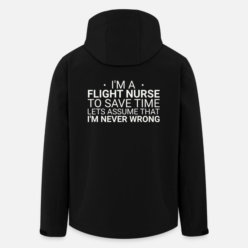 Flight Nurse Never Wrong Luftrettung - Recycelte Männer Softshell-Jacke von Stanley/Stella - Schwarz