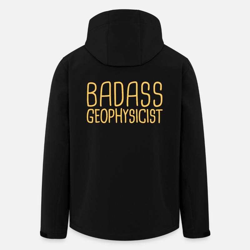Geophysicist Badass Geophysics - Men’s Recycled Softshell Jacket by Stanley/Stella - black