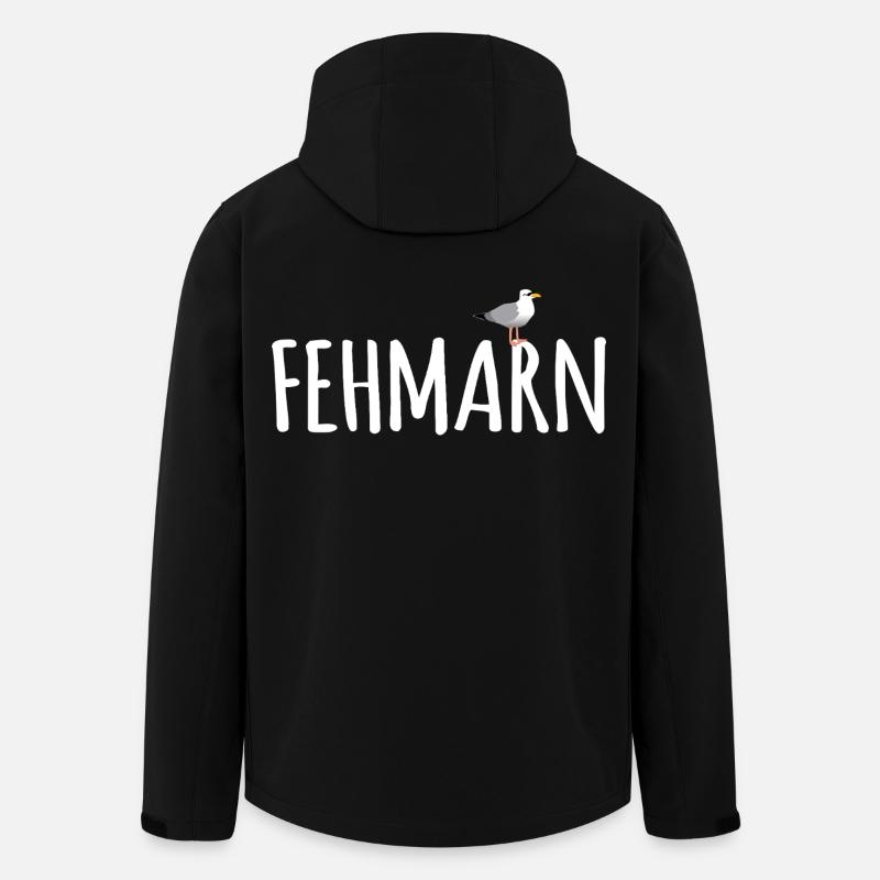 Mouette de Fehmarn - Veste softshell homme en polyester recyclé Stanley/Stella - noir