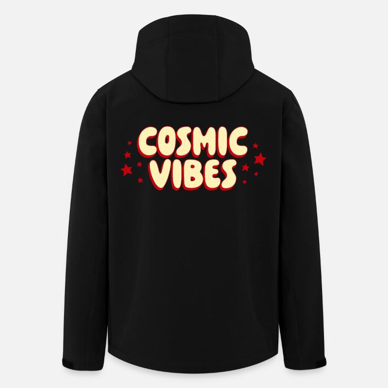 Kosmische Vibes Retro Shirt - Recycelte Männer Softshell-Jacke von Stanley/Stella - Schwarz