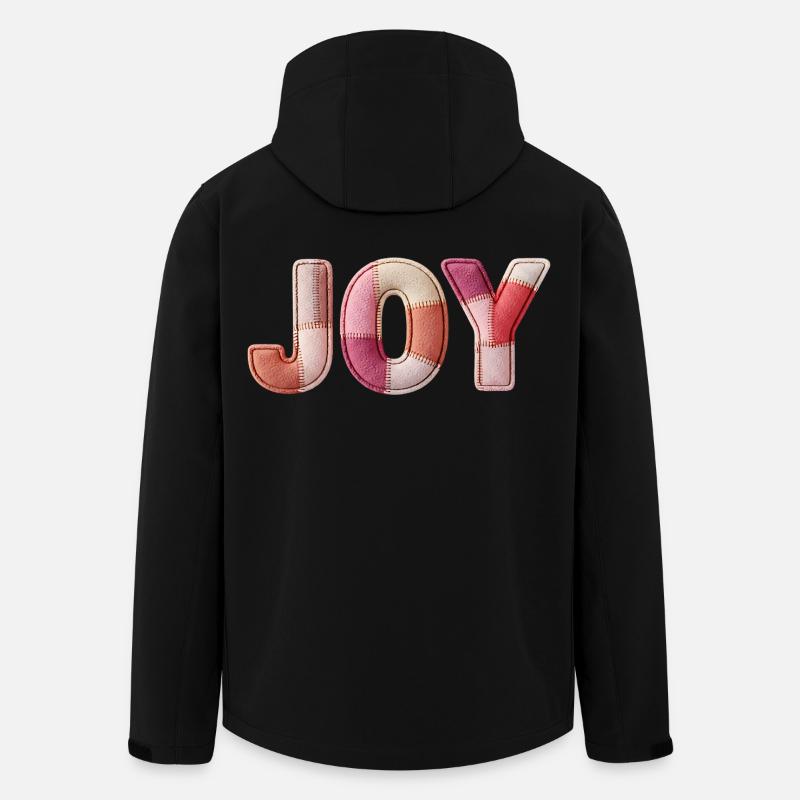 Joy Joy Patchwork Gift Women - Men’s Recycled Softshell Jacket by Stanley/Stella - black