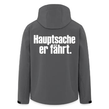 Hauptsache er fährt Spruch Auto Tuning Humor - Recycelte Männer Softshell-Jacke von Stanley/Stella - Schwarz - Hinten - AI Model Male 185 light (185cm)