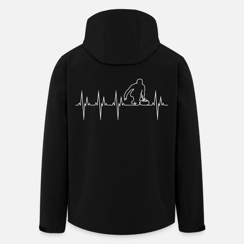 Curling électrocardiogramme ECG - Veste softshell homme en polyester recyclé Stanley/Stella - noir