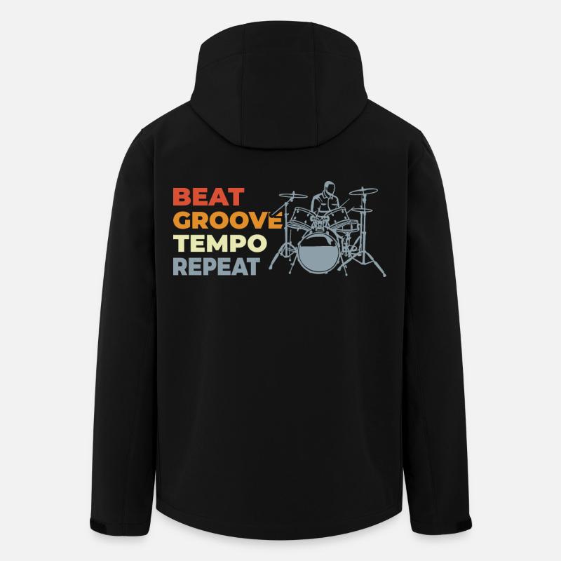 Motivation du batteur - Veste softshell homme en polyester recyclé Stanley/Stella - noir