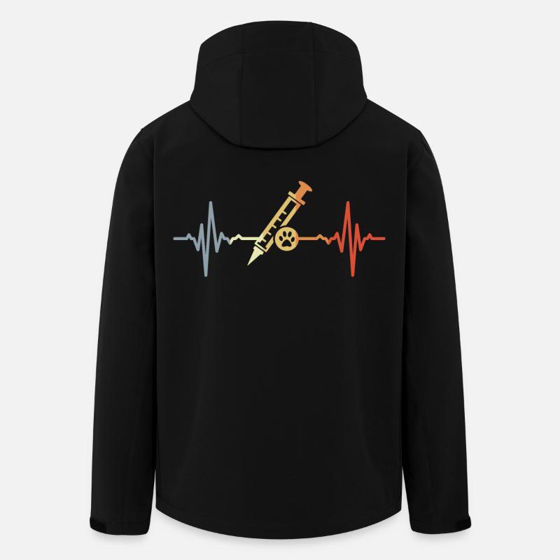 Seringue vétérinaire ECG - Veste softshell homme en polyester recyclé Stanley/Stella - noir
