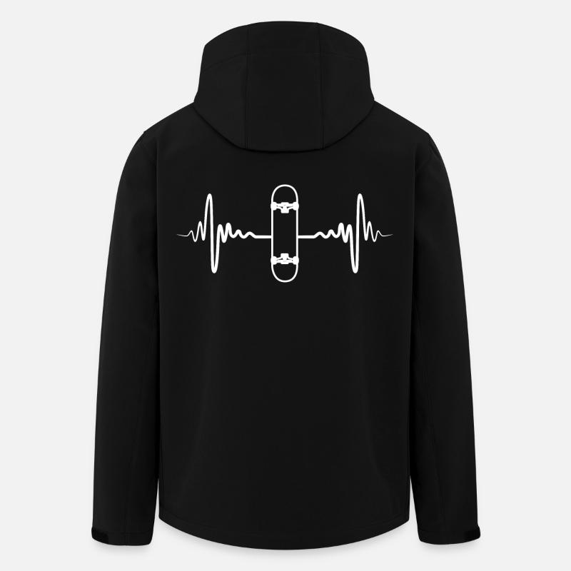 Skateboard Palpitations cardiaques - Veste softshell homme en polyester recyclé Stanley/Stella - noir