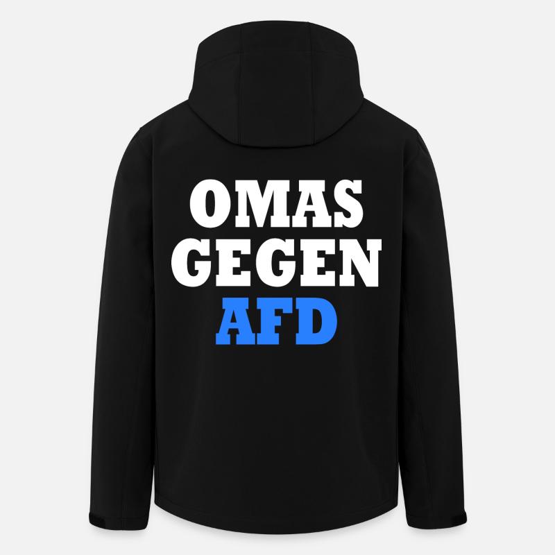 Omas gegen afd - Recycelte Männer Softshell-Jacke von Stanley/Stella - Schwarz