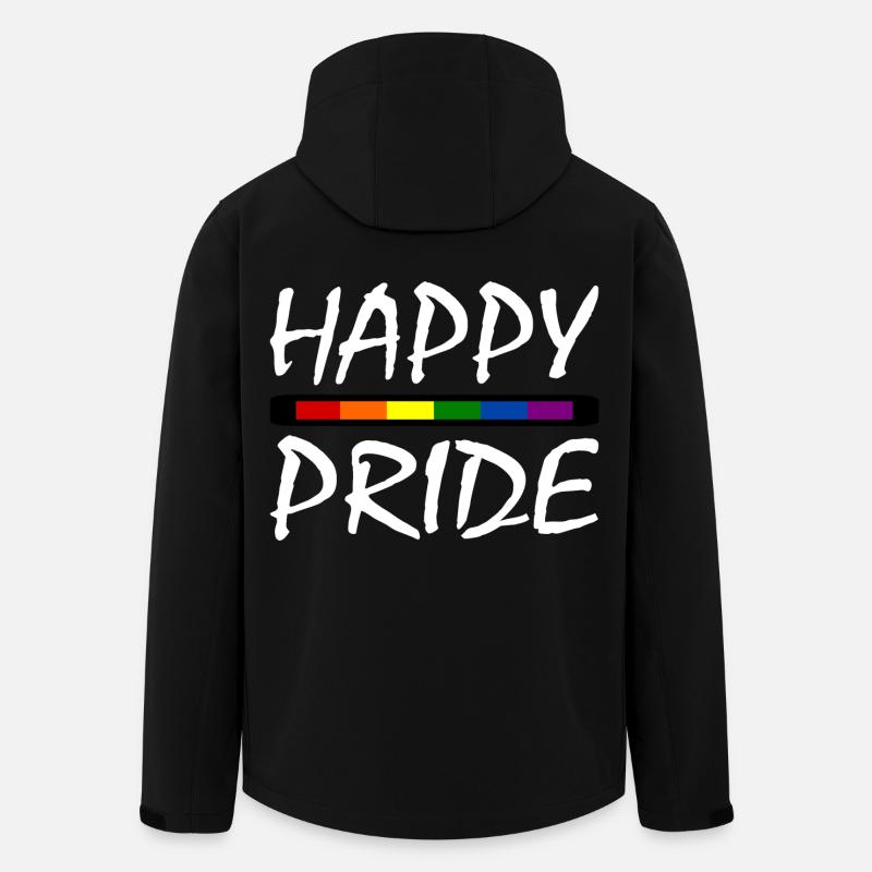 Happy pride - Men’s Recycled Softshell Jacket by Stanley/Stella - black