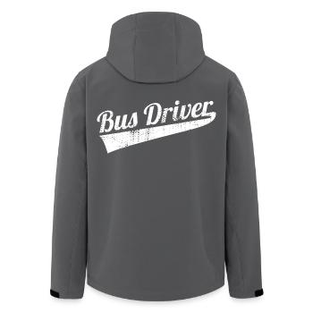 Busfahrer - Recycelte Männer Softshell-Jacke von Stanley/Stella - Schwarz - Hinten - AI Model Male 185 light (185cm)