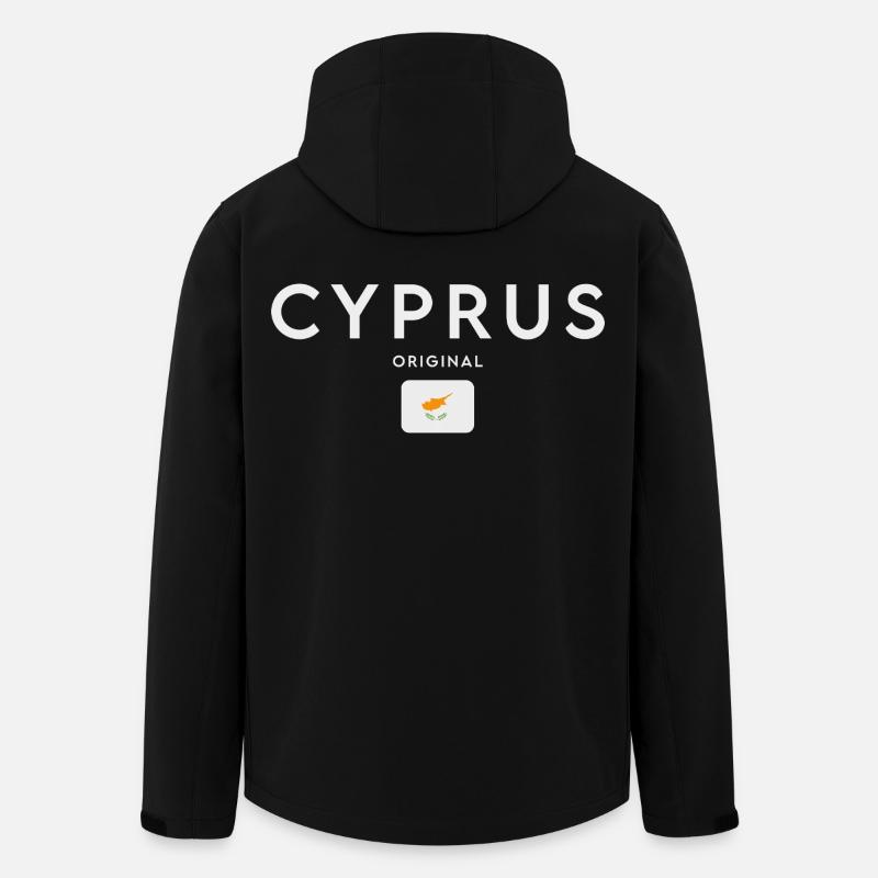Cyprus flag, Cypriot pride - Men’s Recycled Softshell Jacket by Stanley/Stella - black